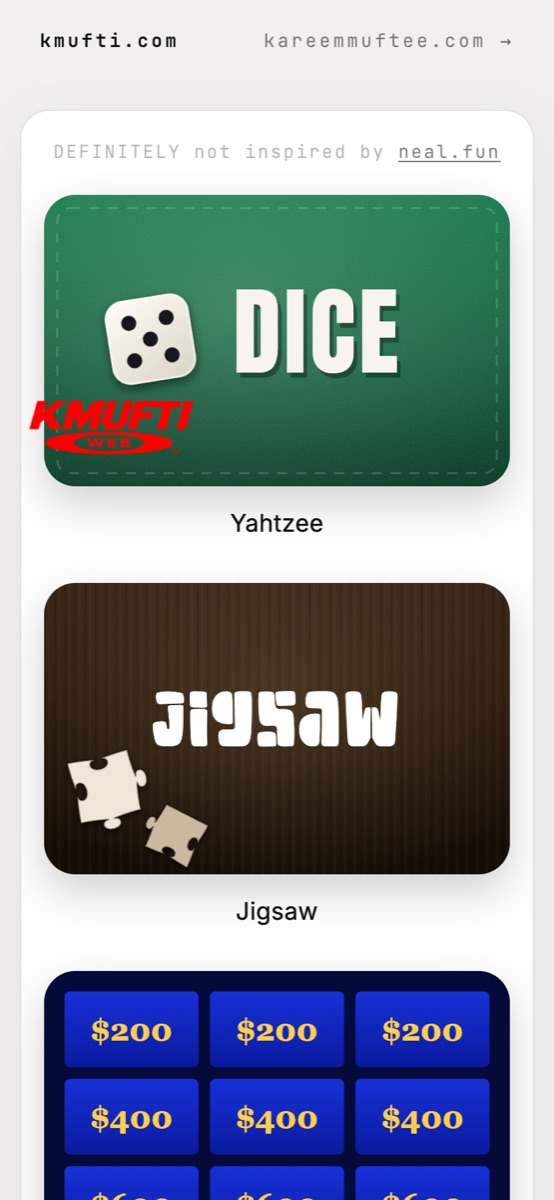 The same launcher on a phone: the tiles stacked in one column.